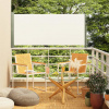 vidaXL Zaťahovacia bočná markíza na terasu 160x300 cm krémová - Krémová - 44273-185688
