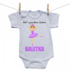 Boodyy Body s krátkym rukávom Keď vyrastiem budem baletka 56 (0-2 mesiace)