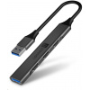 CONNECT IT USB-A hub, (1xUSB-A 3.0, 3xUSB-A 2.0), externí, antracitová