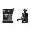Ascaso Steel DUO PID PLUS, Black&Wood + Eureka Mignon Libra 65 All Purpose, CR black