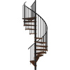 Minka STAIRS Kombinované točité schodisko Spiral Smart orech/čierna pr. 120 cm