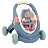 Didaktické chodítko a kočík Baby Walker 3v1 + Baby Doll Little Smoby s 30 cm bábikou a brzdovým systémom od 12 mes