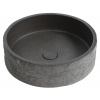 SAPHO Betónové umývadlo ISPIR vrátane odtoku, 40 cm, čierna žula AR476