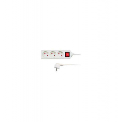 Solight prodlužovací přívod, 3 zásuvky, bílý, vypínač, 5m (PP13)