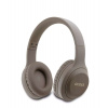 Stereo slúchadlá Guess Classic Silver Logo Bluetooth Brown