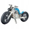 Kovová stavebnica motorka modrá 140 ks