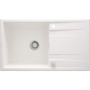 Granitový drez s odkvapkávačom ERIDAN 860 do skrinky šírka 60 cm, alabaster