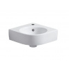 Geberit Selnova Compact - Rohové umývadielko 45x40 cm, s 1 otvorom na batériu, biela 501.519.00.7