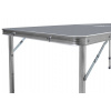 Aga Skladací kempingový stolík 120x60x54/60/70 cm Šedý