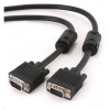 GEMBIRD Kabel VGA prodlužovací 3m, černý (15 F/F, dvojité stínění, feritová jádra) CC-PPVGAX-10-B