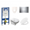 S-line Cenově zvýhodněný závěsný WC set Geberit do lehkých stěn / předstěnová montáž+ WC Pro 111.300.00.5NR6