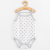 Dojčenské body bez rukávov New Baby Classic II hviezdičky šedé dievča