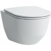 Laufen Pro A wc misa s pomaly sa sklápajúcim sedadlom závesné bez oplachovacieho kruhu biela lesklá H8609560000001