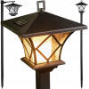 Gardlov vstavaná solárna lampa, čierna, 155 cm, 1 ks. (LED záhradná solárna zásuvná lampa Flame Fire Effect čierna lampa 155 cm)