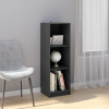 zahrada-XL Knižnica/deliaca stena sivá 36x33x110 cm masívna borovica 809938