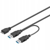 Digitus ku3y01 USB 3.0 napájecí Y, A/M + A/M -- Micro B/M