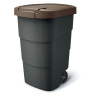 Prosperplast popolnica Wheeler 110 l antracit s hnědým víkem