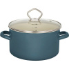 Gastro Hrnec Petrol Smaltovaný hrnec se skleněnou poklicí 5,5 l 224401110