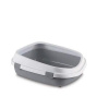 STEFANPLAST QUEEN 55x71x24,5cm extra veľká toaleta s rámom biela/sivá (STEFANPLAST QUEEN 55x71x24,5cm extra veľká toaleta s rámom biela/sivá)