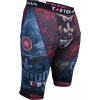 TOP TEN MMA Short tights “Samurai I” - size S, blau-rot Size: XXL, 200 cm, Color: Blue - Red, Gloves cut: Without Label