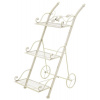 Kovový Biely Stojan na Kvety Schody