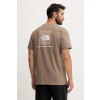 Bavlnené tričko The North Face Redbox pánske, hnedá farba, vzorované, NF0A87NPE1Q1 XL