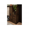 Bighome - Šatníková skriňa Mango 100x45x175 hnedá lakovaná IRON