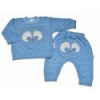 Tepláková súprava Baby Nellys - MEDVEDÍK - modrý melír, veľ. 68