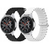 2x PÁSIK NA HODINKY ČIERNY BIELY SILIKÓN Samsung Galaxy Watch 3 45 mm 22 mm