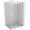 Mexen Lunar-B, pravostranný výklopný sprchový kút 85 x 70 cm, 8mm číre sklo, biely profil, 832-085-070-20-00-P