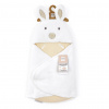 Doudou Plyšová biela dečka s kapucňou Happy Wild 70 cm Doudou et Compagnie Paris