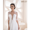 Tylové svadobné bolerko s čipkou - ivory: BD-137 Rozmer: 36