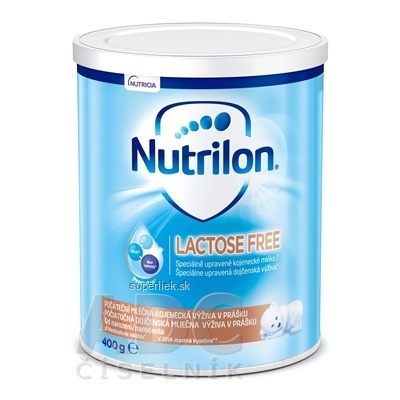 Nutrilon LACTOSE FREE mliečna výživa v prášku (od narodenia) (inov.2019) 1x400 g, 8590340111389