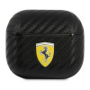 Ferrari Carbon PC/PU puzdro pre Airpods 3 FESA3CABK
