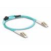 Delock 87907 optické vlákno LWL prepojovací kábel [1x zástrčka LC - 1x zástrčka LC] 50/125 µ Multimode OM3 1 m; 87907