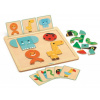 DJECO Dřevěné magnetické puzzle Obličeje zvířátek