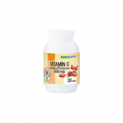 Edenpharma Vitamín C 500 mg s postupným uvoľňovaním so šípkovým extraktom 30 tbl