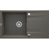 Granitový drez s odkvapkávačom ERIDAN 860 do skrinky šírka 60 cm, metalický antracit