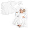 Sukničkobody s volánikom + čelenka, Laura, Madeira, 2D sada, biele, veľ. 80
