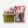 SENSAS Zoznamovacie balenie 800 g boilies Hot Demon + Pop up + Booster + vedro