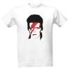 Tričko s potlačou David Bowie pánské Bílá S