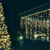 Vonkajšie Vianočné osvetlenie - Vonkajšie ľadovce 500 LED (Ľadovce 500 LED vonkajšie žiarovky IP44 Trvalé + blesk)