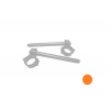 ACCOSSATO Pair of raised clip-on ACCOSSATO CP004 + 20 mm 10 degrees inclination, orange