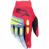 ALPINESTARS rukavice FULL BORE svetlo modrá/červená/žltá fluo/čierna 2024 - 4XL