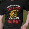 Tričko s potlačou Nepotrebujem terapiu, potrebujem behať Dámsky Čierna XL