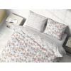 Dreamy Linens Obliečky krepové pastelové Kvety a Fliačky Rozměry: 220 x 140 cm