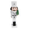 Clayre & Eef Vianočná dekorácia biely Luskáčik - 5*3*16 cm - Clayre & Eef