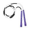 Korálkové Katana Rope - švihadlo pre začiatočníkov, nastaviteľná dĺžka, vhodné na chudnutie. Vyber farbu rukovätí:: Fialové, Vyber farbu korálikov: Bielo/čierna Švihadlo s korálkami ti pomôže schudnúť