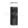 Stĺpová lampa + zásuvka 16A MAX. 3600W výkon Pile G9 VT-1197 (V-TAC)