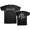 Metallica - 40th Anniversary Songs Logo (Black) (Back Print) (tričko) XX-Large
